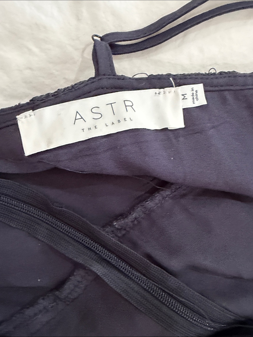 Astr Navy Crochet Lace Spaghetti-Strap Midi Dress - Picture 3 of 4